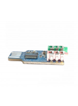 Компактная внешняя звуковая карта USB на CM108 Mini (микросхема TSOP24)