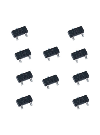 Стабилизатор напряжения 78L05, 5В, 100мА, SOT-23 (10 шт.)