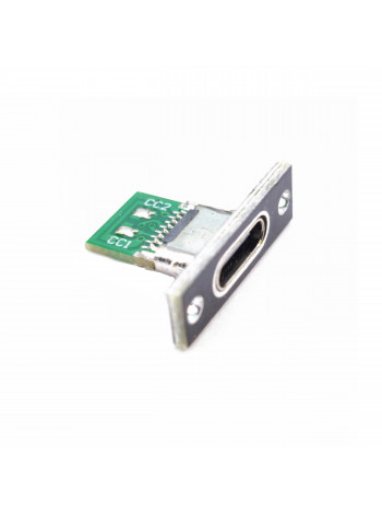 Разъем USB Type-C Female на плате (встраиваемый, с контактами и креплением)