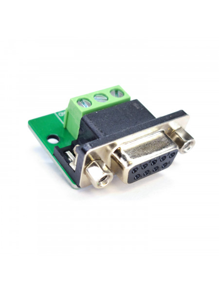 Разъем ответной части COM-порта DB9 (F) с клеммной колодкой на 3 контакта