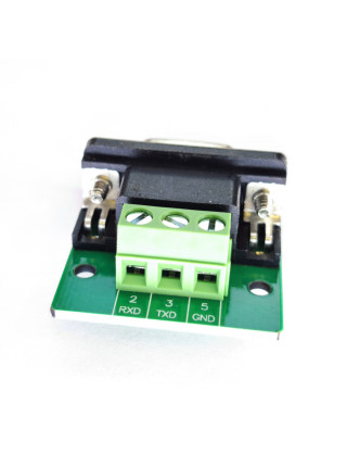 Разъем ответной части COM-порта DB9 (F) с клеммной колодкой на 3 контакта