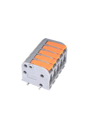 Клеммная колодка PCT-115D 5 контактотв, шаг 5 мм, монтаж на плату