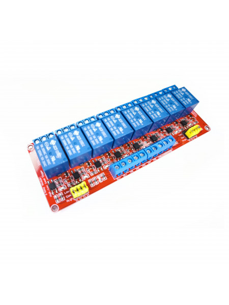 Модуль реле восьмиканальный 12В (с выбором уровня управления)
