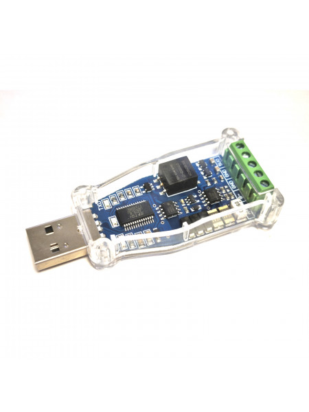Конвертер USB - RS485 на FT232RNL с изоляцией в прозрачном корпусе