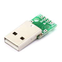 USB DIP адаптер - разъем USB Type-A на плате для проектов и устройств