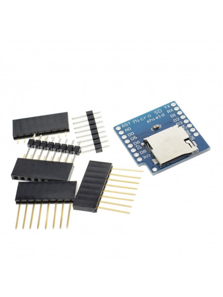 Плата в формате Wemos с слотом micro SD (micro-SD-shield)