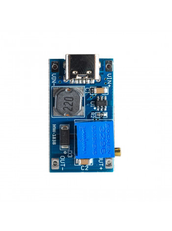 Повышающий DC-DC преобразователь на MT3608 (USB type-c)